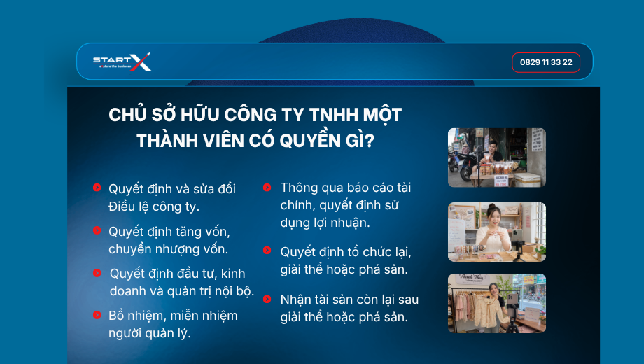 Chủ sở hữu c&ocirc;ng ty TNHH một th&agrave;nh vi&ecirc;n c&oacute; quyền g&igrave;?